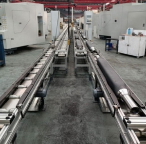 New Automated Stainless Steel Pallet Mover Conveyor Line Chain Driven Inclined Sections Grounding Rollers for Restaurant Retail - Product Image 2