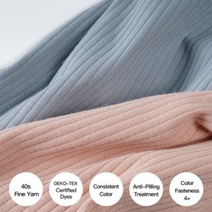 Ropa de Bebé Personalizada OEM, Mono de Algodón y Elastano, Liso, con Broches en la Parte Inferior, Ropa de Bebé de una Pieza, Body de Manga Corta con Nervaduras - Product Image 5