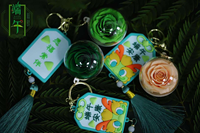 Porte-clés avec fleur éternelle préservée - Cadeau de la Saint-Valentin pour les femmes, maman, petite amie et amies
