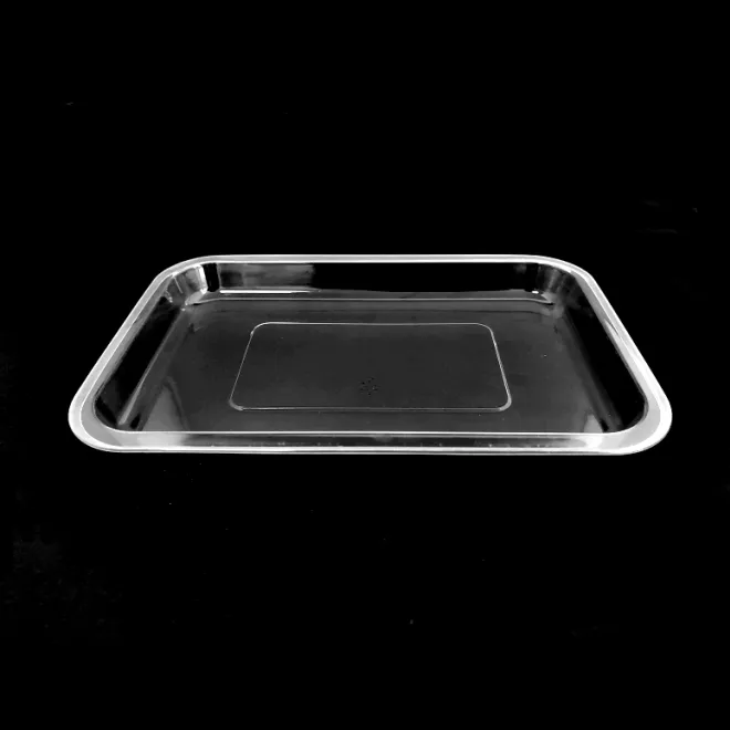 Disposable plastic transparent PP PET frozen fresh meat chicken packaging rolled edge trays for supermarket