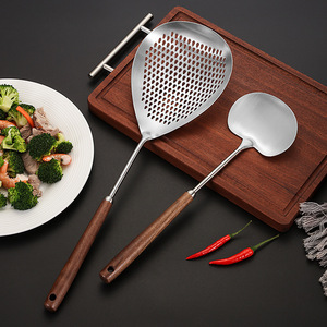 304 Stainless Steel Spatula Set With Wooden Handle Heat Resistant Kitchen Utensils Cooking Tool Set - Product Image 3