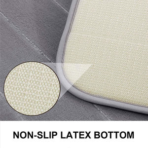 Juego de alfombrillas antideslizantes de espuma viscoelástica para puerta de baño, felpudo antideslizante de chenilla a rayas horizontales, absorbente de microfibra, 3 unidades - Product Image 4