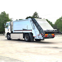 Camion à ordures électrique pur FAW 15CBM 12 tonnes à chargement arrière avec compacteur de déchets et certification CE, directement de l'usine