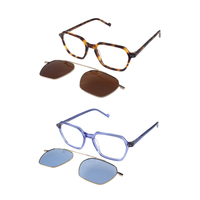 Nouveauté Lunettes de vue unisexes à clipser Multifonction Lunettes à clipser en gros Lunettes en acétate Cadres de lunettes à clipser Lunettes à clipser
