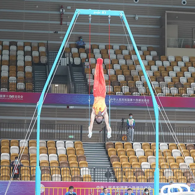 Gaofei incir rekabet için komple halka sistemi onayladı profesyonel sanatsal jimnastik yüzükler jimnastik aparatı