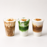 Gobelets jetables pour boissons froides, café glacé, etc., en PET transparent de 16 oz, diamètre 98 mm, avec couvercle plat, impression UV personnalisée du logo, prix usine.