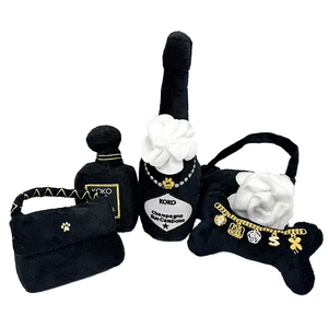 Yıkanabilir köpek özelleştirilmiş peluş oyuncaklar damla gemi dolması lüks tasarımcı Pet gıcırtılı oyuncaklar çanta kemik topu çiğneme aksesuarı - Product Image 2