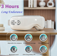 Masseur oculaire portable pliable avec chaleur et vibrations, musique sans fil, instrument de soin des yeux intelligent à pression d'air, rechargeable par USB