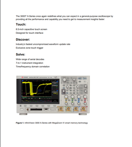 Osciloscopio de Señales Mixtas Keysight 3000T Serie X, 100/200/300/500 MHz/1GHz, 2 Canales Analógicos y 16 Digitales - Product Image 3
