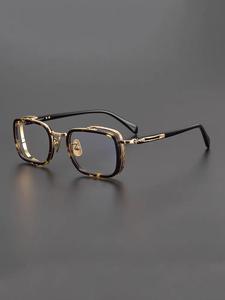 Gafas de Titanio Profesionales para <span class=keywords><strong>Hombre</strong></span> y Mujer, <span class=keywords><strong>Lentes</strong></span> Cuadradas Clásicas Anti-Reflejantes, Estilo Ejecutivo, Compatibles con Forma de Rostro Diamante - Product Image 2