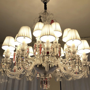 Phòng khách trần pha lê Đèn chùm phong cách cổ điển trang trí biệt thự Sảnh tiếp tân hội trường sang trọng trang trí đèn chùm - Product Image 1