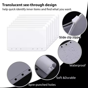 Agenda in Pelle PU Personalizzata con Cerniera, Libro per Budget e Pianificazione Finanziaria A6, Raccoglitore per Sfida di Risparmio con Adesivi Francesi - Product Image 5