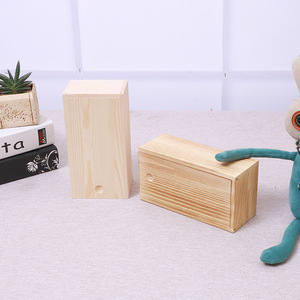 Boîte rectangulaire en bois massif avec couvercle coulissant pour le rangement de bijoux, montres et lunettes, taille et épaisseur personnalisables - Product Image 3