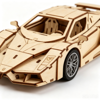Modèle de supercar en bois à assembler soi-même, puzzle 3D en bois, kit de construction de voiture de sport, jouet éducatif artisanal