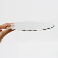 Plateau à gâteau personnalisable en carton ondulé doré, argenté ou blanc – Base en carton pour gâteau
