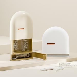 Boîte de rangement pour appareil orthodontique Hy-0160, ronde, portable, scellable, pour enfants et adultes, type vertical, couleur unie - Product Image 1