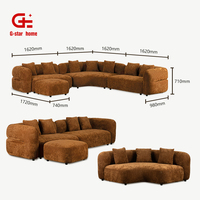 Sofá Seccional en Forma de L de Diseño Moderno para Sala de Estar, Convertible, de 3 Plazas, Estilo Americano G-STAR, Certificado ISO9001