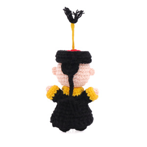 Poupée au crochet faite à la main Oncle Ying, cadeau créatif, pack d'emojis, porte-clés pour voiture, ornement de bureau, porte-clés, Oncle Ying taoïste - Product Image 2