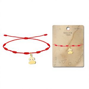 Bracciale Cotigo Modello 24258 con 7 Nodi e Charm, con Idolo Tara Placcato Oro, Accessorio Elegante e Lussuoso - Product Image 1