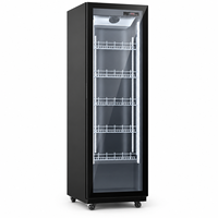 Réfrigérateur à boissons à porte simple en acier inoxydable de qualité supérieure avec écran LED et système de refroidissement pour les magasins de proximité
