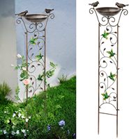 Bassin décoratif antique pour oiseaux, treillis métallique, support de plantes grimpantes pour jardin, support pour plantes en pot, 7,3x40 pouces, Fuzhou