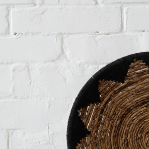 Accents muraux en ébène et jonc de mer naturel Bel art pour la décoration intérieure - Product Image 1