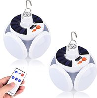 Lampe de travail LED pliable, étanche et rechargeable pour l'extérieur, lampe de camping portable, lampe solaire d'urgence, lampe de charge LED