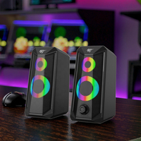 Sk202 Havit Haut-parleurs de jeu actifs 2.0 RGB pour ordinateur de bureau, ordinateur portable, USB, audio, haut-parleur