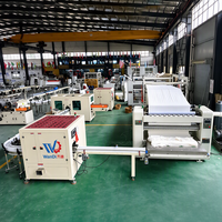 Machine à fabriquer des mouchoirs en papier Wandi 7 lignes, ligne de production automatique de mouchoirs en papier avec machine de découpe et d'emballage des mouchoirs