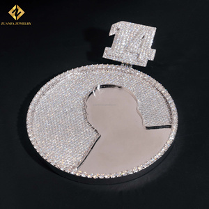 CustomMade Personalized Rapper Jewelry Frame Hip Hop Stylish S925 Silver Iced Out VVS Moissanite <b>Memory</b> Pendant Man Pendant - Product Image 4