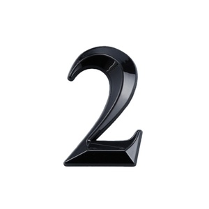 Autocollants de plaque <span class=keywords><strong>d</strong></span>'immatriculation de <span class=keywords><strong>voiture</strong></span> 3D numériques en métal noir ABS personnalisés en usine, accessoires extérieurs automobiles, autocollants réutilisables - Product Image 3