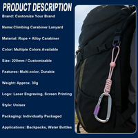 Cordón Multifuncional Personalizado para Cuello y Mano, con Mosquetón, para Prevenir Pérdidas, Herramientas de Supervivencia al Aire Libre, Paracord Trenzado, para Llaves y Celular