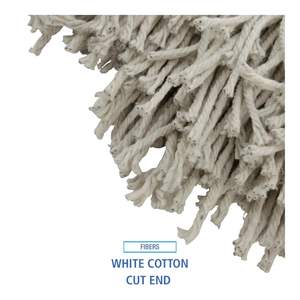 Boardwalk BWK232C 32 Oz. Serpillère en fibres de coton de qualité supérieure, tête standard blanche - 12/carton - Product Image 4