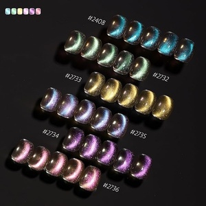 Cat Eye <b>Gel</b> <b>Nail</b> Polish <b>Set</b> with Magnet for Blue Glitter Holographic Cat Eye, Salon <b>Gel</b> Manicure and <b>Nail</b> Art DIY at Home - Product Image 4