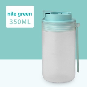 Vale la pena <span class=keywords><strong>comprar</strong></span> botella de agua de plástico con escala de paja, coctelera portátil para exteriores, deportiva para botella jarra de agua, leche, bebida a prueba de fugas para niños - Product Image 3