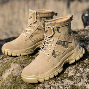 Nouvelles Chaussures de Sécurité Extérieures Tendance pour Hommes – Bottes Hautes Confortables et Durables pour la Randonnée, Respirantes, Antidérapantes et Anti-Perforation - Product Image 1