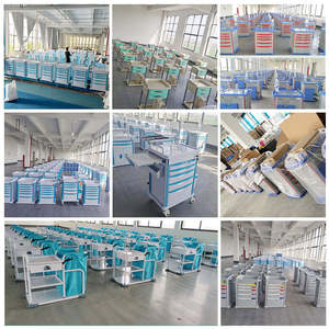 ORP-ET67A 응급 의료 트롤리 임상 의사용 현대식 다중 서랍 소생 테이블 병원용 플라스틱 - Product Image 6