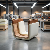 Fauteuil pivotant à bascule européen personnalisable ZJ-ORB-01C, revêtement en cuir véritable, durable, OEM/ODM, meubles de salon