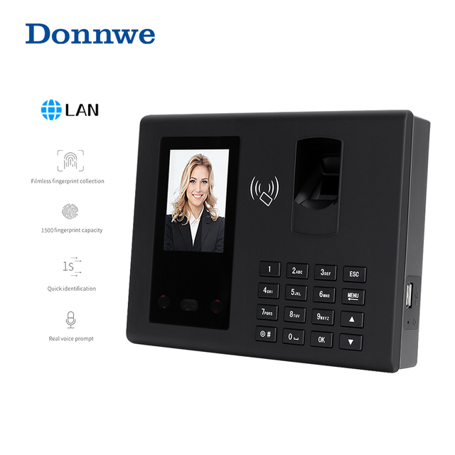 Networked Face Time and Attendance Machine Large Capacity Storage Support Online Upgrade With Access Control Function