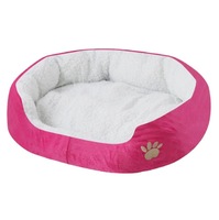 Cama para Mascotas de Lana de Cordero, Moderna, Ecológica, Diseño de Dibujos Animados, Cueva para Perros y Gatos, Desmontable, Cálida para Invierno, Tamaño Pequeño