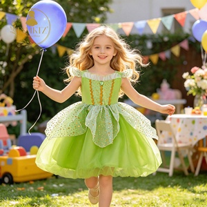 Robe de Princesse Tinker Bell pour Filles - Couronne Verte, Baguette Magique, Costume d'Elfe de Noël, Costume de Cosplay, Costumes de Films et de Séries TV, <span class=keywords><strong>Carnaval</strong></span> - Product Image 1