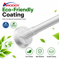 ARODDY Tringle à rideau à tension 25 mm en TPE antidérapant sans perçage, 27,56-47,24 pouces, robuste en acier au carbone avec verrouillage interne, OEM