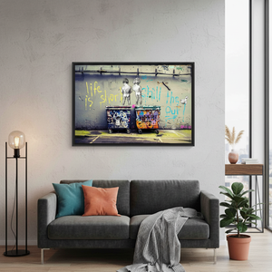 Printed Canvas Wall Art: Life is Short, Chill Out,<b>BLACK</b> <b>FRAMED</b> CANVAS - Product Image 2