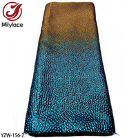Tissu en dentelle organza brocart africain à double couleur, motif élégant, dentelle jacquard dorée pour robe femme