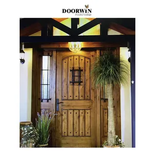 Doorwin American style with grill design best price europe steel entry door exterior doors