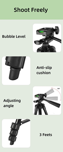 Trépied de caméra réglable de 1,5 m avec <span class=keywords><strong>support</strong></span> <span class=keywords><strong>universel</strong></span> pour téléphone pour DSLR, montage de projecteur, diffusion en direct sur téléphone 3110/3120 - Product Image 4