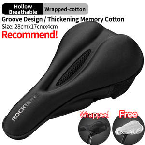 ROCKBROS-Fundas <span class=keywords><strong>de</strong></span> sillín <span class=keywords><strong>de</strong></span> bicicleta, fundas impermeables acolchadas <span class=keywords><strong>de</strong></span> <span class=keywords><strong>gel</strong></span> <span class=keywords><strong>de</strong></span> silicona, transpirables, estilo simple - Product Image 2