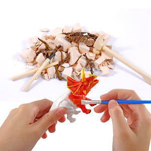 PianoPotato Tige DINOSAUR Triceratops Dino Garçon et Fille Cadeaux Éducatifs Dinosaure Oeuf De Pâques Jouet Ensemble <span class=keywords><strong>dessin</strong></span> jouets - Product Image 3