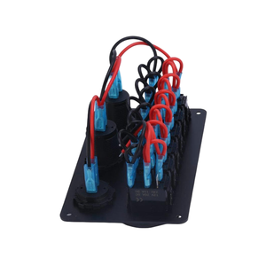 Panneau de commande marin tout-terrain 6 voies avec voltmètre numérique et <span class=keywords><strong>chargeur</strong></span> USB universel pour yacht, jeep, camping-car et VTT - Product Image 4