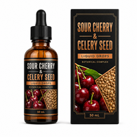 Complément Liquide d'Extrait de Cerise Amère avec Graines de Céleri, Cerise Amère, Bromélaïne, Curcuma et Vitamine C – Vente en Gros